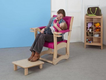 Fauteuil d'allaitement avec repose-pieds