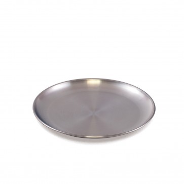 Assiette plate inox Ø 20 cm
