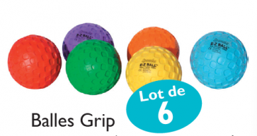 Lot de 6 balles E-Z diam.10 cm