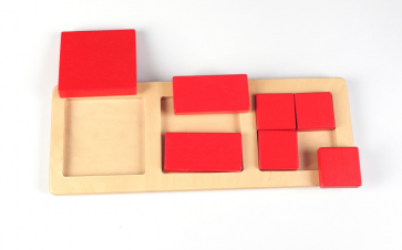 Encastrement carrés et rectangles montessori
