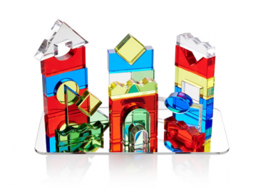 Blocs de construction cristal Couleurs assortiment 25 pièces