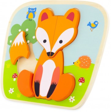 Puzzle relief animaux : renard