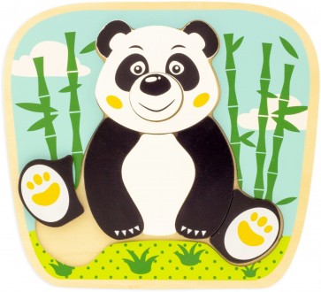 Puzzle relief animaux : panda