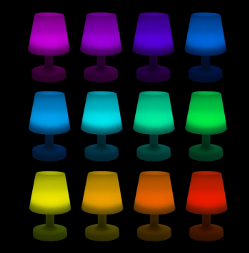 Lampe multicolore