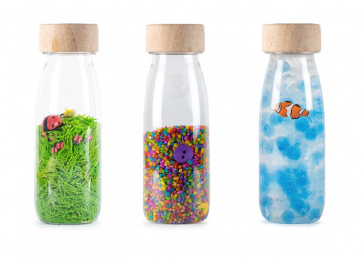 BOUTEILLES SENSORIELLES SONS ECO - coccinelle, boutons, poissons