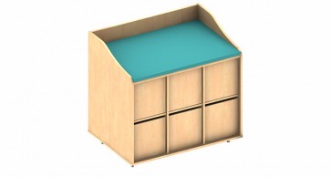 Meuble de déshabillage 6 casiers à porte