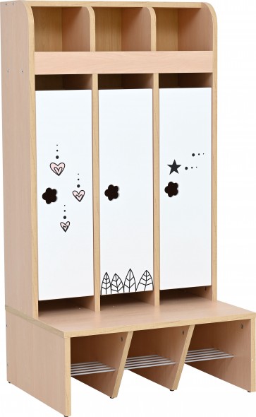Portes avec décors Pour vestiaire 3 places. 