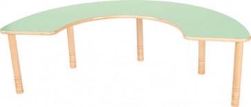 Table repas maxi demi-lune réglable