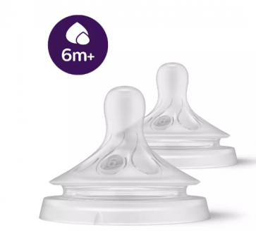 Tétines 6m+ liquide épais Avent - Lot de 2