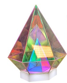 Prisme lumineux diamant 3D