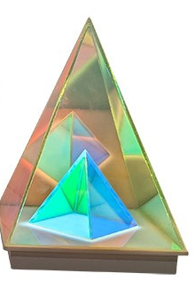 Prisme lumineux triangle 3D