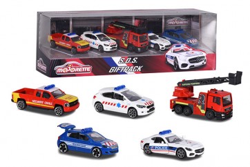 Coffret 5 miniatures véhicules  d'intervention