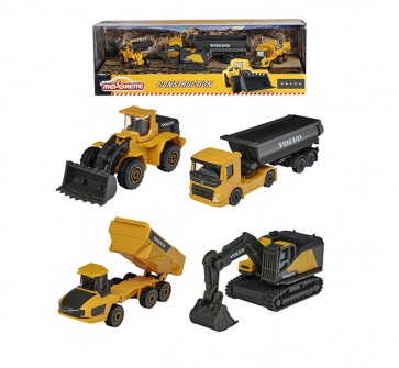 Coffret miniatures 4 véhicules de chantier