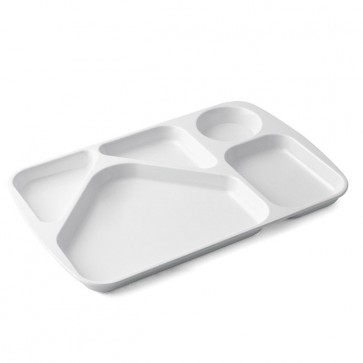 Plateau 5 compartiments blanc ou bleu