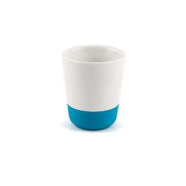 Gobelet porcelaine 16 cl base antidérapante  bleu ou orange