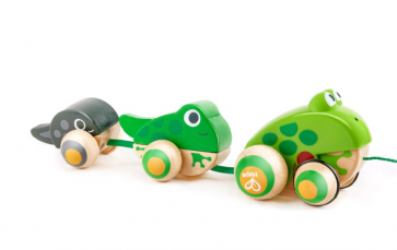 la famille grenouilles à tirer