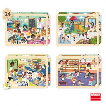 Puzzle inclusif : mon école inclusive (set de 4)