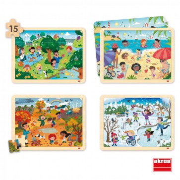 Puzzle les 4 saisons et un monde durable