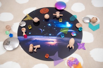 Tapis de jeu pour table découverte sensorielle "espace"