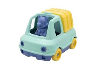 Le camion poubelle jaune