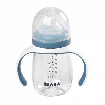 Biberon verre d'apprentissage 2 en 1