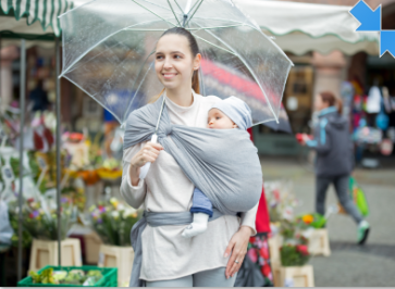 écharpe porte bébé carry sling grey 