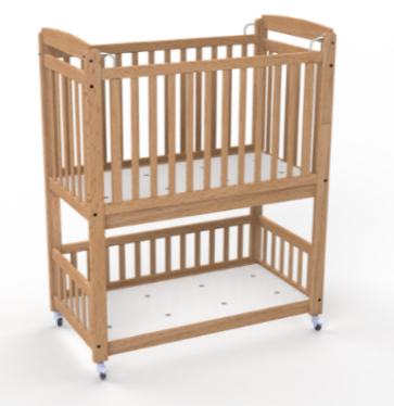 Lit creche double sommier fixe 100x50 barreaux CLIC' CAT