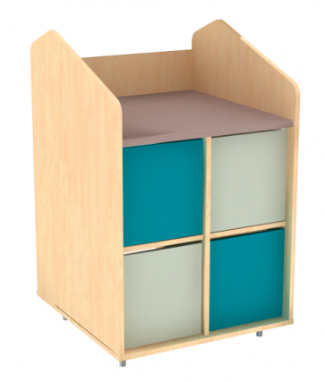 Meuble de déshabillage 4 casiers à portes