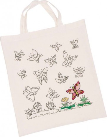 Lot de 6 sacs à colorier papillons