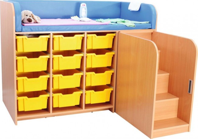Bienvenue Sur Le Site Les 3 Ours Meuble De Change A Configurer Avec Matelas Et Escalier Escamotable