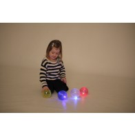 Balles lumineuses texturées - Lot de 4