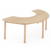 Table 1/2 lune bois 