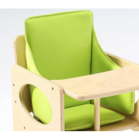 Coussin pour fauteuil à tablette vert pastel