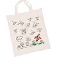 Lot de 6 sacs à colorier papillons