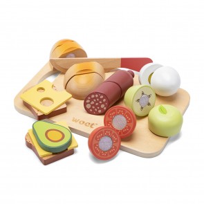 Aliments en bois pains à découper