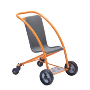 Poussette métal roues pivotantes