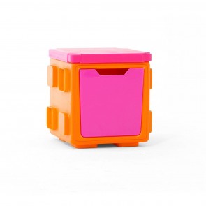 Boîte de rangement boxi Orange avec bac (sans couvercle) pensez à ajouter le couvercle ref 18338 !