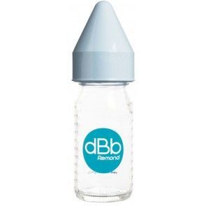 Biberon verre 110ml régul'air tétine caoutchouc ciel image