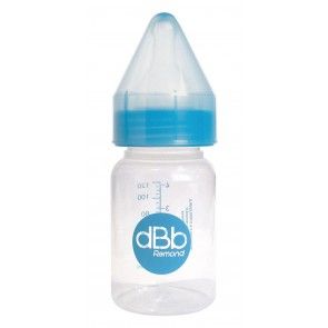 Biberon polypropylene 120ml régul'air tétine silicone bleu translucide image