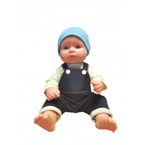 Salopette et bonnet - Vêtements poupons 32 cm DLSD