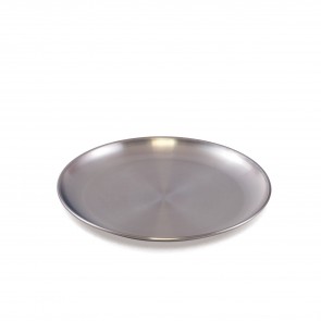 Assiette plate inox Ø 20 cm