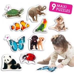 Maxi puzzles silhouette les animaux