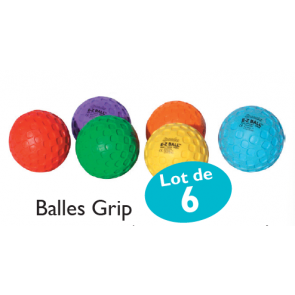 Lot de 6 balles E-Z diam.10 cm