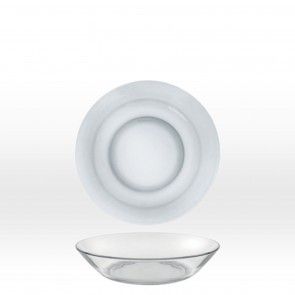 Assiette creuse en verre trempé