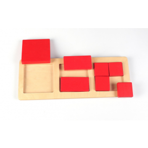 Encastrement carrés et rectangles montessori