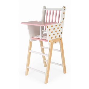 chaise haute poupée en bois