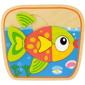 Puzzle relief animaux : poisson