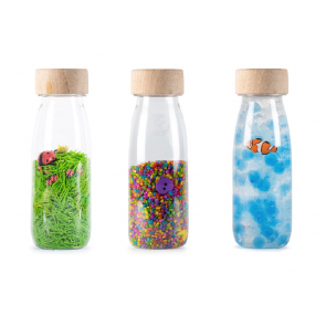 BOUTEILLES SENSORIELLES SONS ECO - coccinelle, boutons, poissons