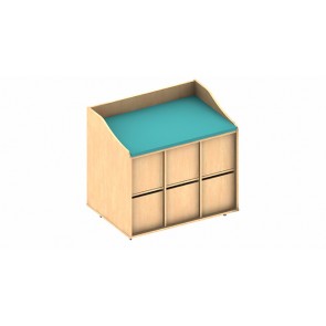 Meuble de déshabillage 6 casiers à porte