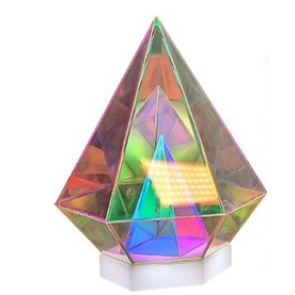 Prisme lumineux diamant 3D